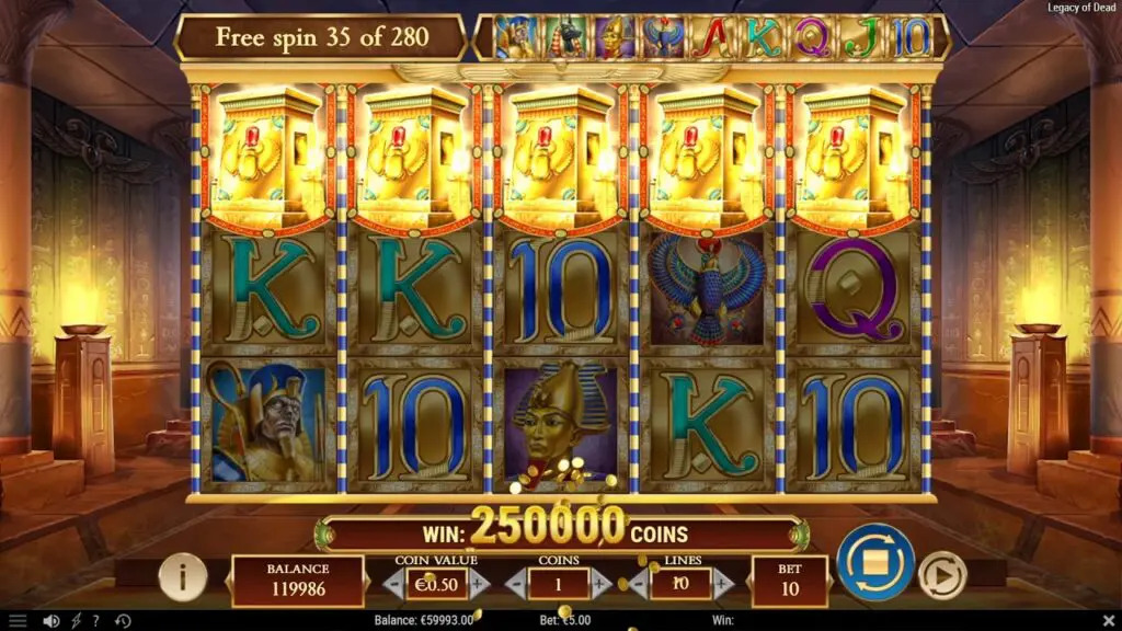 Legacy of Dead casino game